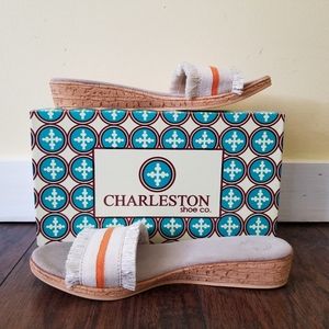 Charleston Seabrook Orange Fringe Sandals size 9